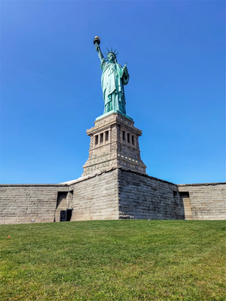 The Statue of Liberty & Pedestal, Liberty Island, NYC.