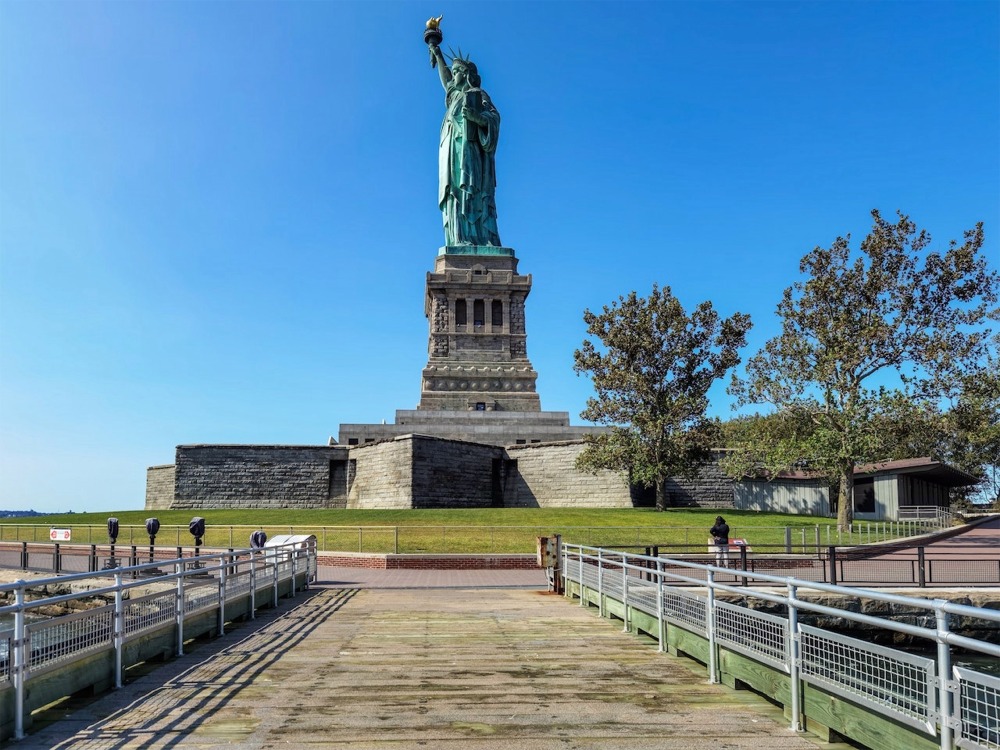 The Statue of Liberty & Fort Wood, Liberty Island, NYC.