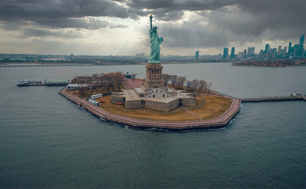 The Statue of Liberty & Fort Wood, Liberty Island, NYC.