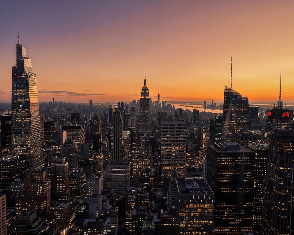 Manhattan Cityscape at Sunset, New York City