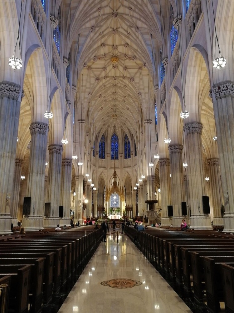 St Patrick's Cathedral Fifth Avenue Facade, New York.