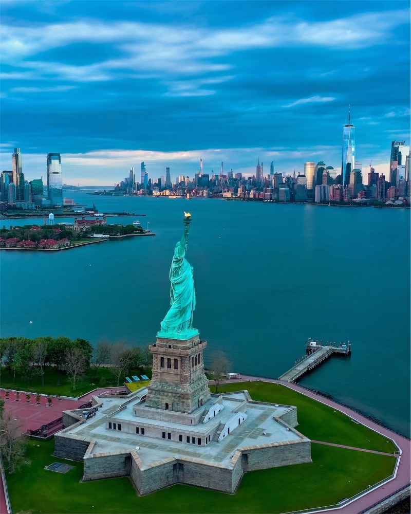 The Statue of Liberty & Fort Wood, Liberty Island, NYC.