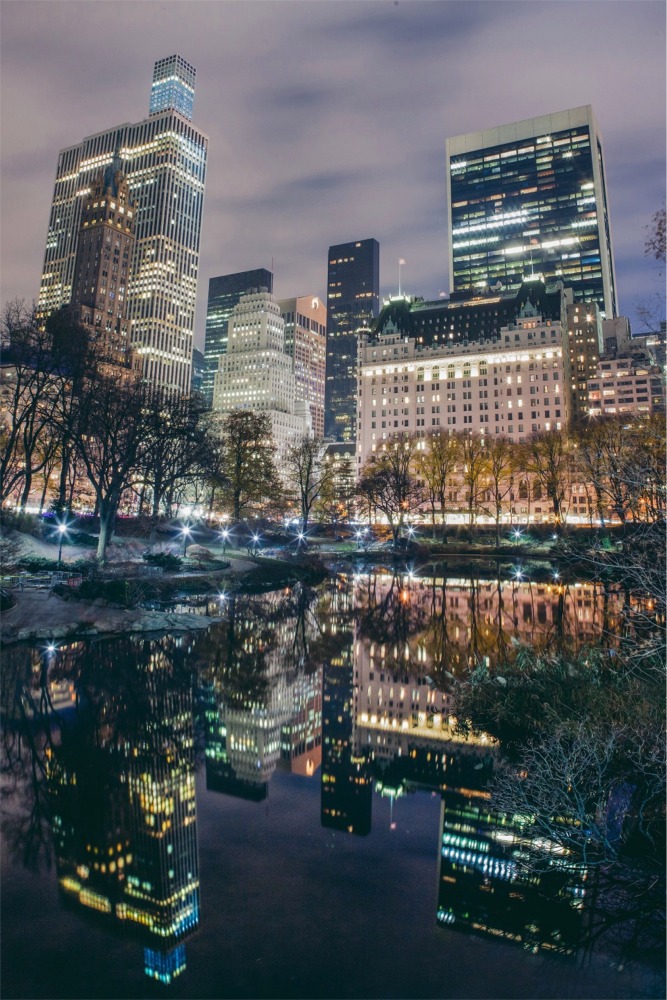 Evening in Central Park, Manhattan, New York City.